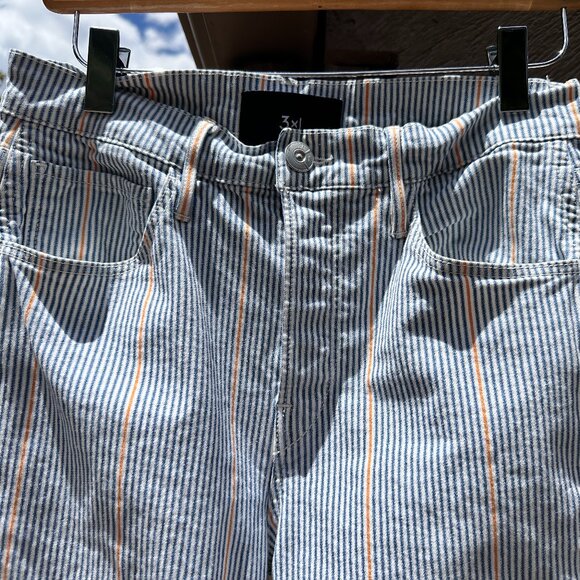 3x1 NYC Austin Crop Jean in Nillie Stripe High-Rise - Picture 6 of 12